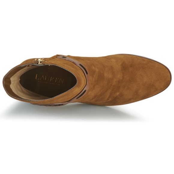 Lauren Ralph Lauren Abigael Boots Bootie Cognac size 10B - Picture 6 of 6